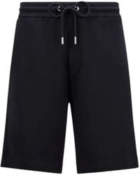 Moncler - Korte Broeken ,Blauw ,Katoen Katoen Denim Shorts Met Zak - Lyst
