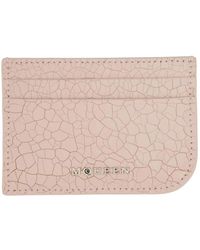 McQueen - Kartenhalter Aus Rissigem Leder - Lyst