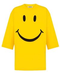 Moschino - Cotton Jersey T-Shirt Smiley - Lyst