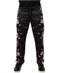 Dolce & Gabbana - Floral Print Casual Trousers - Lyst