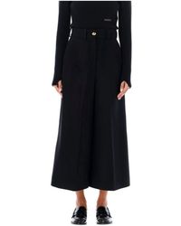 Patou - High-waist schwarze denim weite bein hose - Lyst