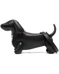 Thom Browne - Schwarze körnige hund umhängetasche - Lyst