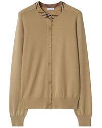 Burberry - Truien & Vesten ,Bruin ,Flax Cardigan - Lyst