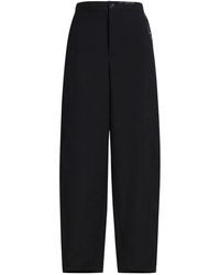 Marni - Broeken ,Zwart ,Rayon Tropical Wool Broeken Met Herstelwerk - Lyst