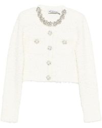 Self-Portrait - Crème Gekleurd Vest Zelfportret Gemaakt Van Een Wollen Mix. - Lyst