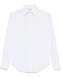 Mazzarelli - Witte Katoenmix Stretch Shirt - Lyst