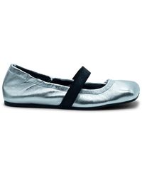Vic Matié - Vierkante Gesloten Ballerina Zilver - Lyst
