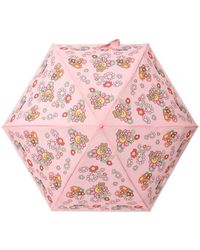 Moschino - Ombrello rosa a fiori con orsetto giocattolo - Lyst
