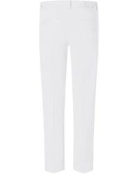 Cambio - Weiße Cropped Hose Mit Bügelfalten - Lyst