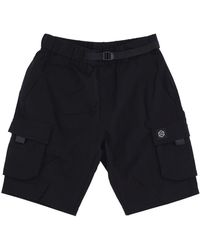 DOLLY NOIRE - Schwarze Cargo Shorts Mit Taschen - Lyst