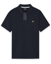 Lyle & Scott - Tops ,Blauw ,Katoen Tipped Polo Shirt - Lyst