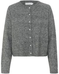 Karen By Simonsen - Truien & Vesten ,Grijs ,Wol Kbnoabelle Plain Cardigan - Lyst