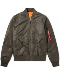 Alpha Industries - Jassen ,Grijs ,Polyester Klassiek Ma-1 Jack - Lyst