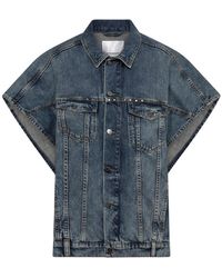 co'couture - Oversized denim poncho chaqueta - Lyst