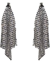 Rabanne - Accessoires ,Grijs ,Pixel Chainmail Earrings - Lyst