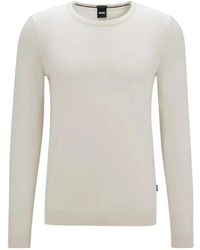 HUGO - Round-Neck Knitwear - Lyst
