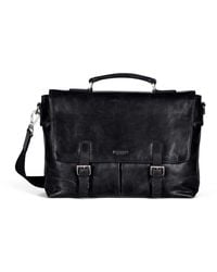 Howard London - Schwarze Leder Aktentasche Tasche - Lyst