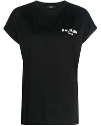 Balmain - Es Rundhals-T-Shirt für Frauen - Lyst