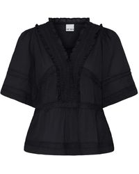 Ichi - Overhemden ,Zwart ,Blouses - Lyst