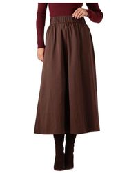 Notre-v - Rokken ,Bruin ,Katoen Bruine Maxi Rok Voor Herfst/Winter - Lyst
