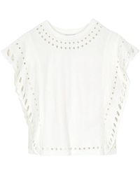 Isabel Marant - Overhemden ,Wit ,Katoen Odyle T-Shirt - Lyst