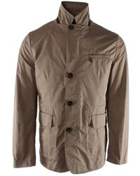 Moorer - Jassen ,Grijs ,Polyester Stijlvolle Herenjas - Lyst