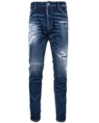 DSquared² - Jeans mit knopfleiste und patch-details - Lyst