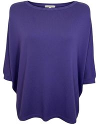 Repeat Cashmere - Truien & Vesten ,Paars ,Trui Met Ronde Hals - Lyst