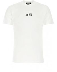 DSquared² - Tops ,Wit ,Katoen Cotton Tee - Lyst