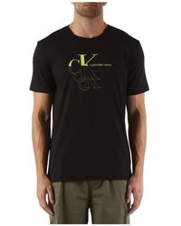 Calvin Klein - Baumwoll logo print t-shirt - Lyst