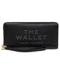 Marc Jacobs - Accessoires ,Zwart ,Leer Portemonnee Met Logo - Lyst