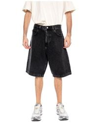 Edwin - Korte Broeken ,Zwart ,Katoen Worker Short - Lyst