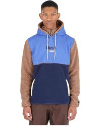 Fila - Jassen ,Veelkleurig ,Borg Hybrid Hooded Sweatshirt - Lyst