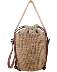 Chloé - Tassen ,Bruin ,Witte Woody Tassen - Lyst