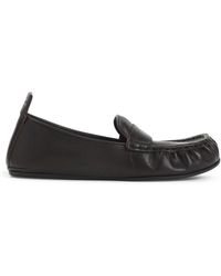 Acne Studios - Dunkelbraune Leder Penny Loafers - Lyst