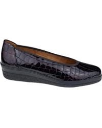 Gabor - Schoenen ,Zwart ,Leer Patent Loafer Comfort Schoenen - Lyst