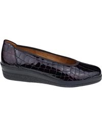 Gabor - Schoenen ,Zwart ,Leer Patent Loafer Comfort Schoenen - Lyst