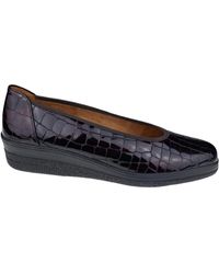 Gabor - Schoenen ,Zwart ,Leer Patent Loafer Comfort Schoenen - Lyst