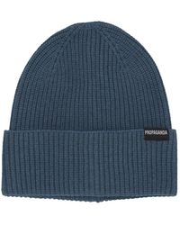 Propaganda - Accessoires ,Blauw ,Polyester Stormvlag Beanie Hoed - Lyst