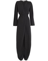 Cortana - Jumpsuits & Playsuits ,Zwart ,Linnen Mel, Zwart Linnen En Zijde Aap - Lyst