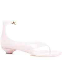 Chloé - Puder Seide & Nylon Sandalen - Lyst