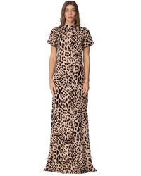 ME FUI - Kleedjes ,Veelkleurig ,Polyester Spotted Chemiseri Jurk - Lyst