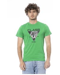 Roberto Cavalli - Tops ,Groen ,Katoen Cotton T-Shirt - Lyst