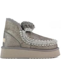 Mou - Metallic mini eskimo platform boot - Lyst