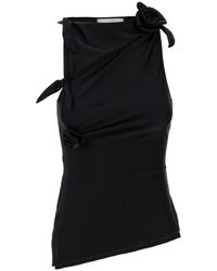Coperni - Overhemden ,Zwart ,Asymmetric Flower Top - Lyst