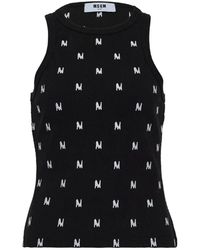 MSGM - Sleeveless Tops - Lyst