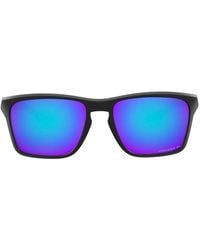 Oakley - Mattschwarze sonnenbrille mit prizm sapphire iridium - Lyst