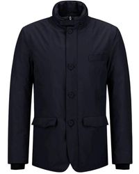 Herno - Jassen ,Blauw ,Polyester 2-Layered Blazer - Lyst
