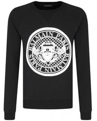 Balmain - Iconic baumwoll-sweatshirt für lässige garderobe - Lyst