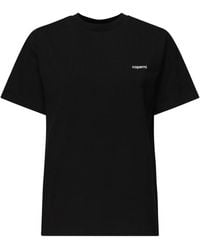Coperni - Tops ,Zwart ,Katoen T-Shirt Met Geborduurd Logo - Lyst